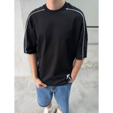 Oversize футболка з контрастним кантом
