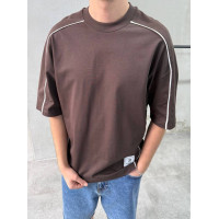 Oversize футболка з контрастним кантом