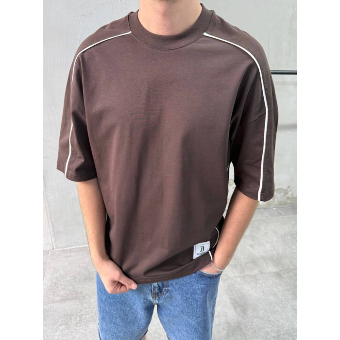 Oversize футболка з контрастним кантом