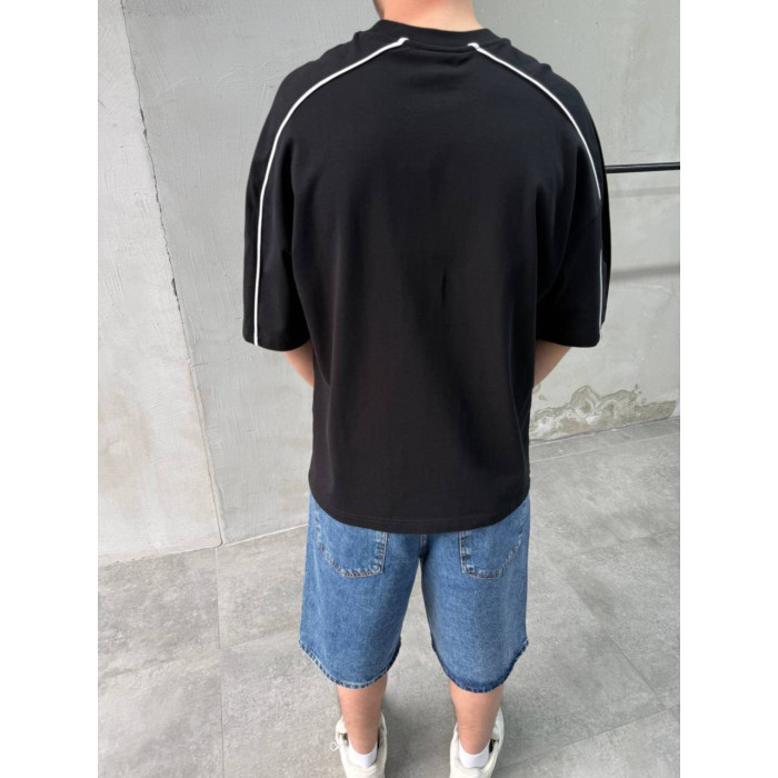 Oversize футболка з контрастним кантом