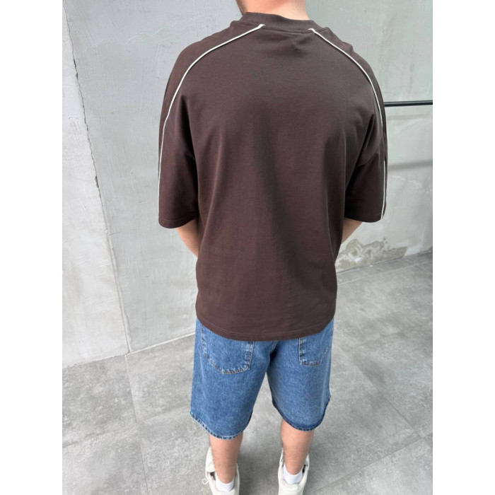 Oversize футболка з контрастним кантом