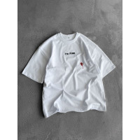 Oversize футболка з принтом