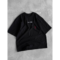 Oversize футболка з принтом