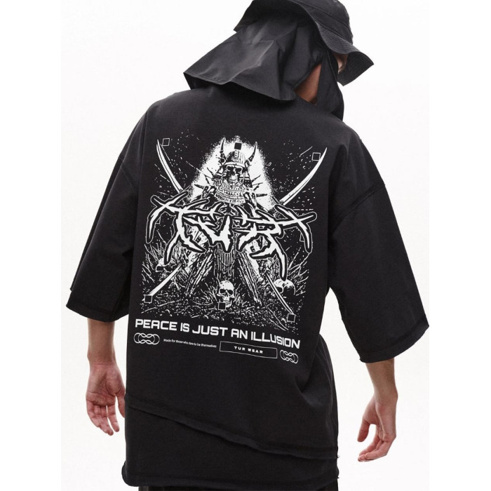Oversize футболка з принтом