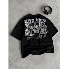 Oversize футболка з принтом