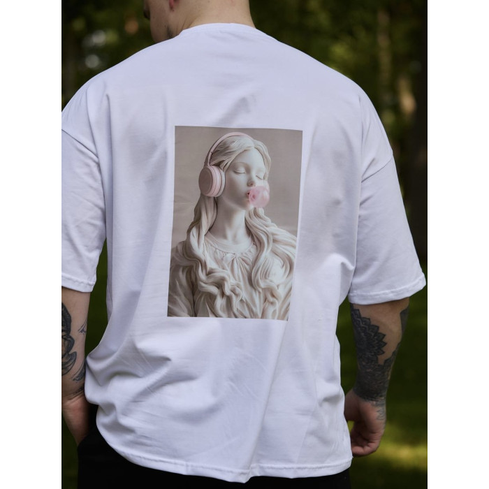 Oversize футболка з принтом