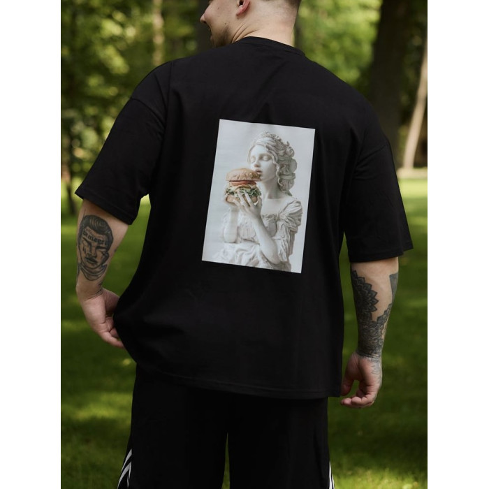 Oversize футболка з принтом