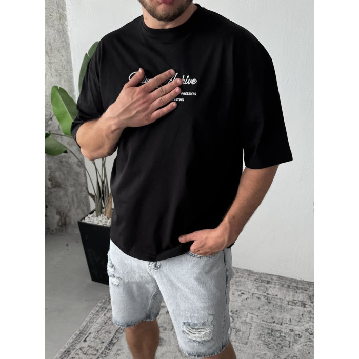 Oversize футболка з принтом