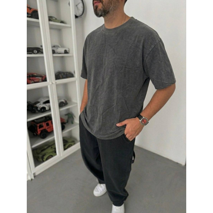 Oversize футболка з вивареної тканини