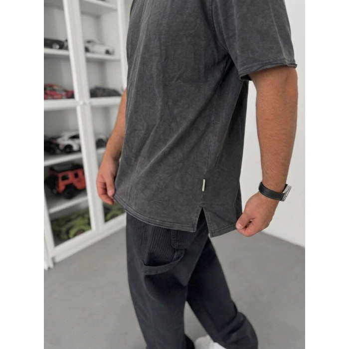 Oversize футболка з вивареної тканини