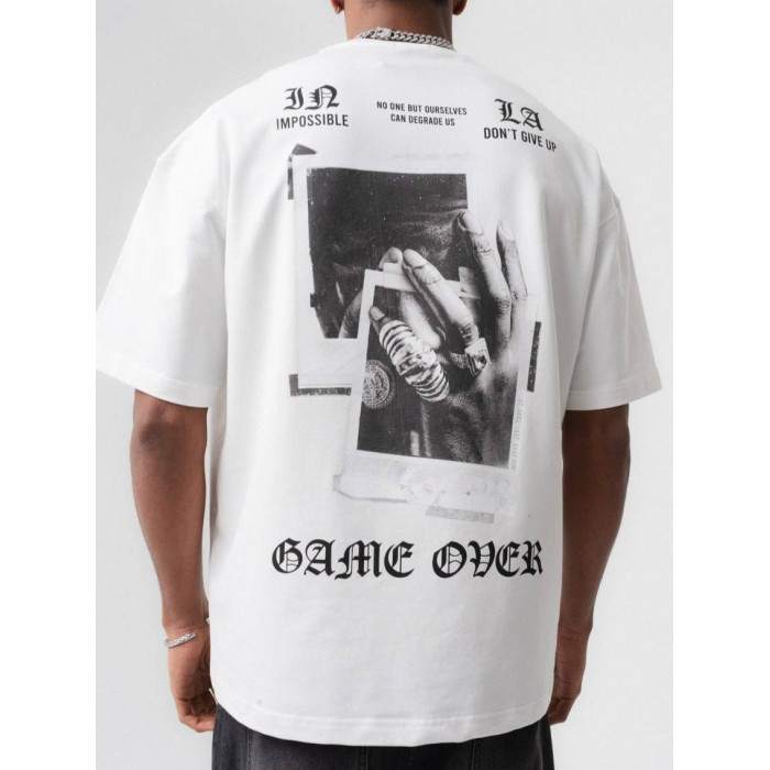 Oversize футболка з принтом