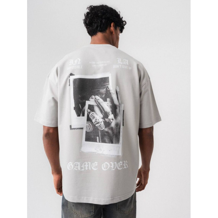 Oversize футболка з принтом