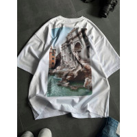 Oversize футболка з принтом