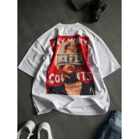 Oversize футболка з принтом
