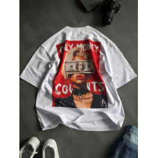 Oversize футболка з принтом