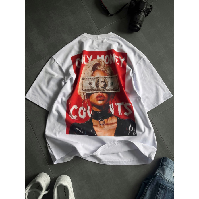 Oversize футболка з принтом