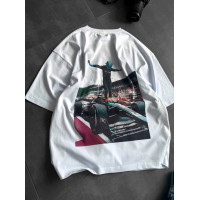 Oversize футболка з принтом