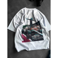 Oversize футболка з принтом