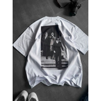 Oversize футболка з принтом