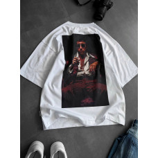 Oversize футболка з принтом