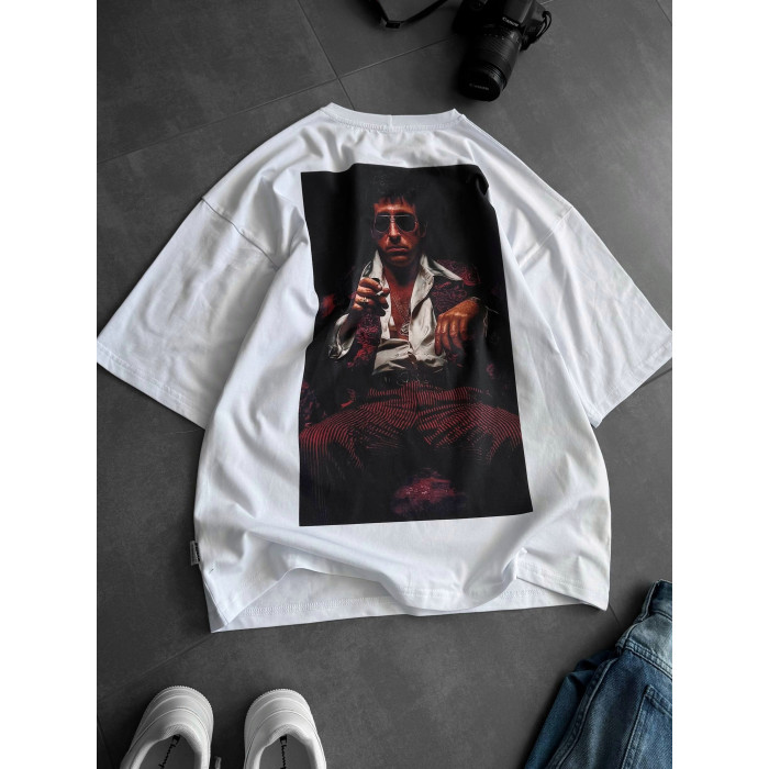 Oversize футболка з принтом