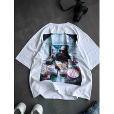 Oversize футболка з принтом