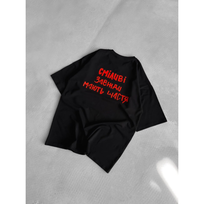 Oversize футболка з принтом