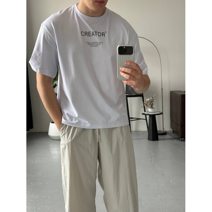 Oversize футболка з принтом