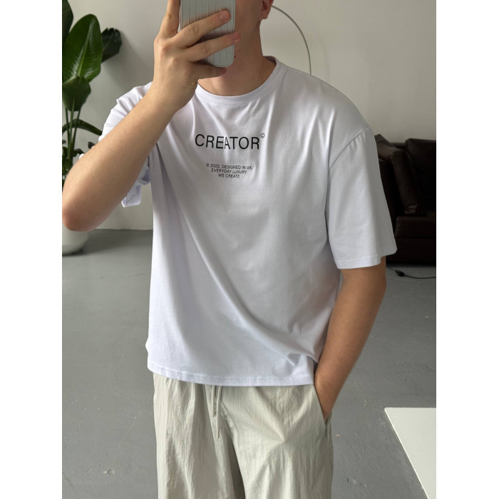 Oversize футболка з принтом