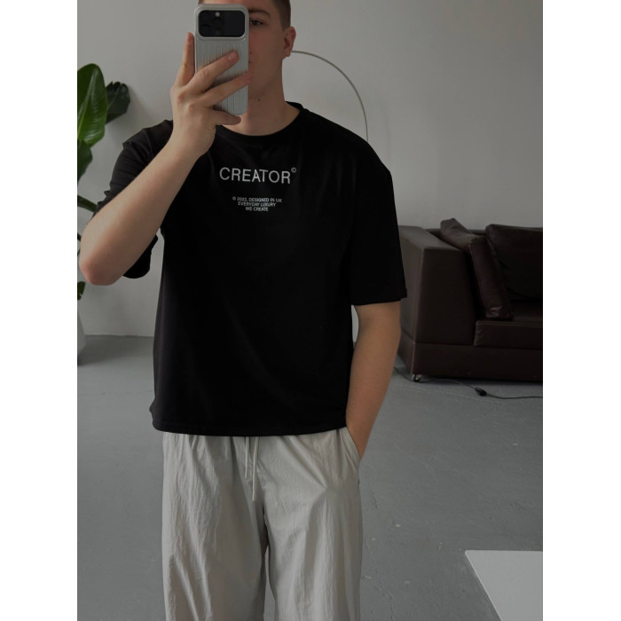 Oversize футболка з принтом