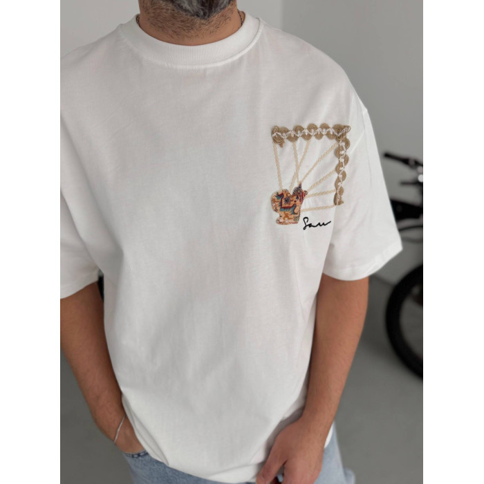 Oversize футболка з принтом