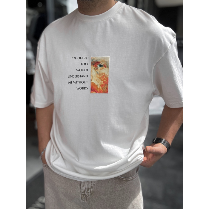 Oversize футболка з принтом
