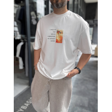 Oversize футболка з принтом