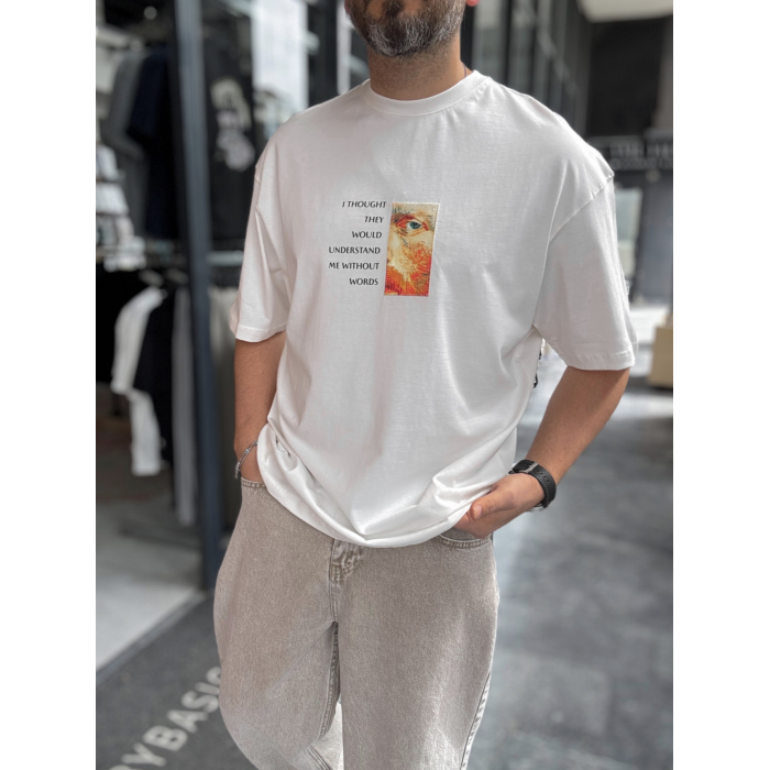 Oversize футболка з принтом