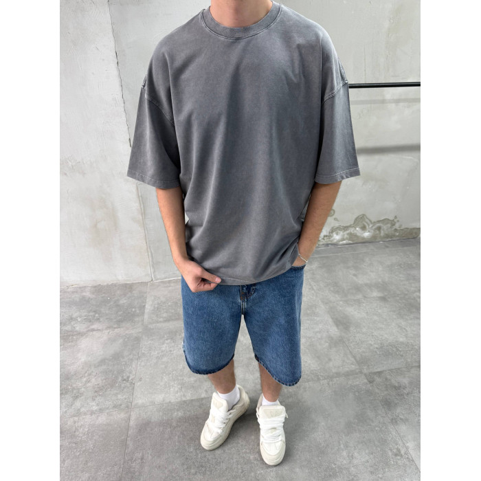 Oversize футболка з вивареної тканини