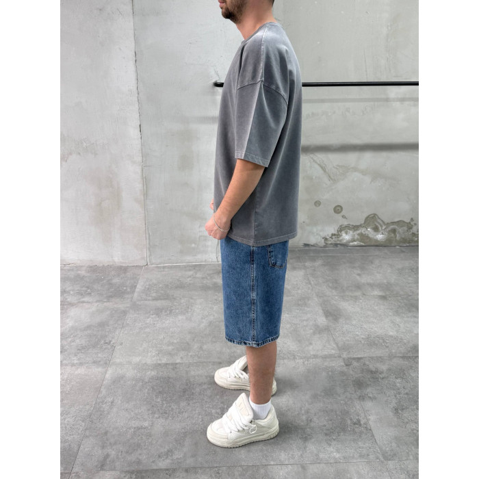 Oversize футболка з вивареної тканини