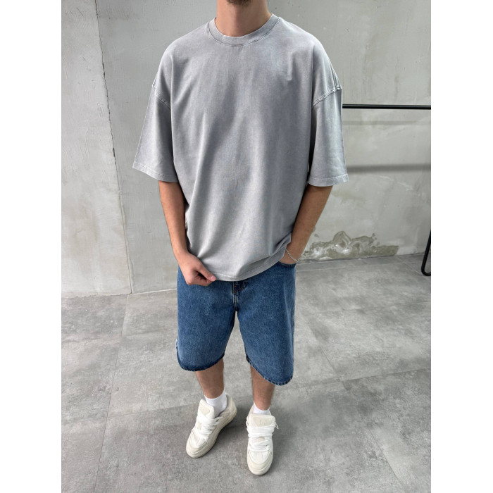 Oversize футболка з вивареної тканини