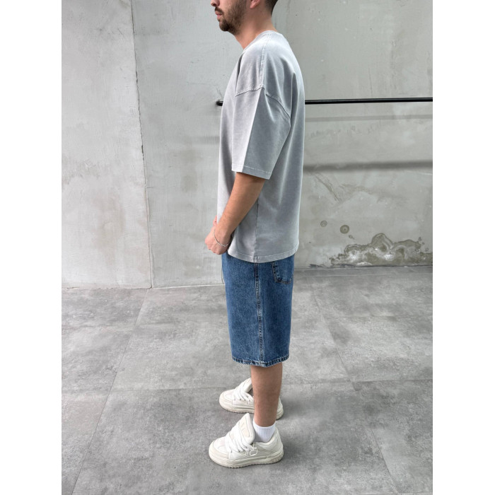 Oversize футболка з вивареної тканини