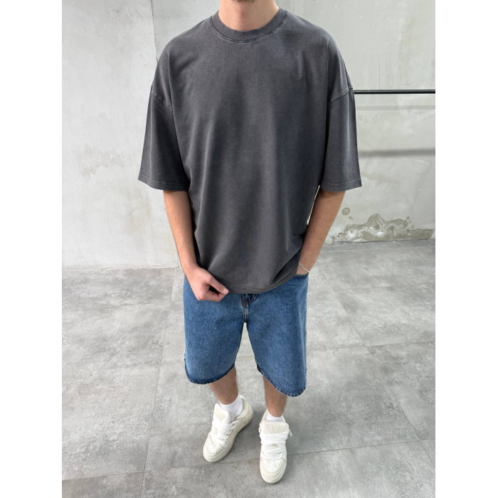 Oversize футболка з вивареної тканини