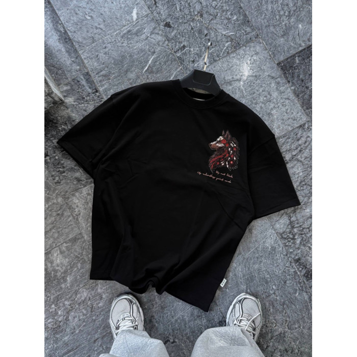 Oversize футболка з принтом