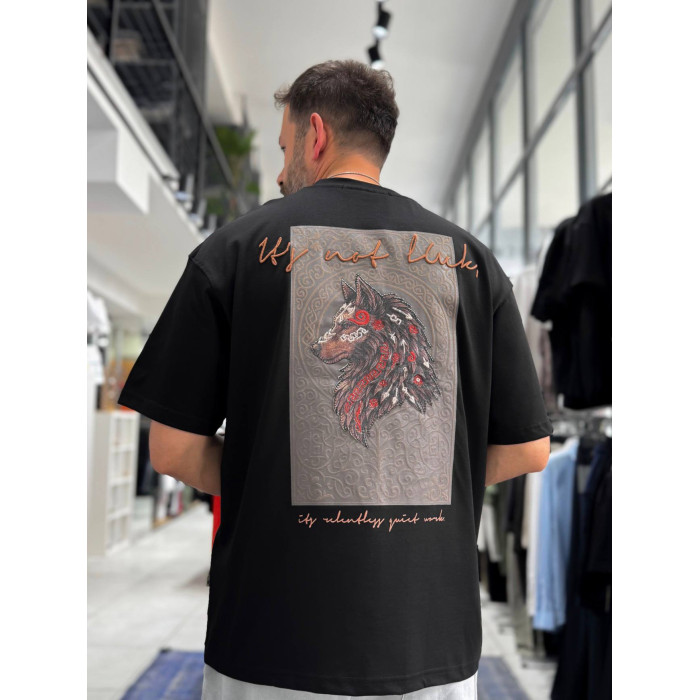 Oversize футболка з принтом
