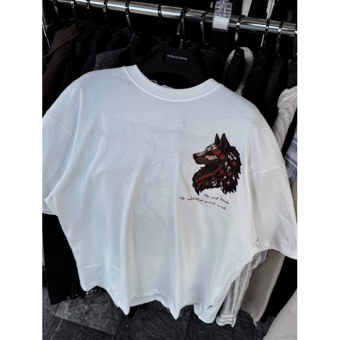 Oversize футболка з принтом