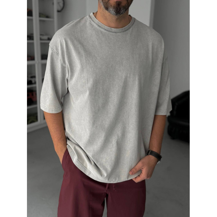 Oversize футболка з вивареної тканини