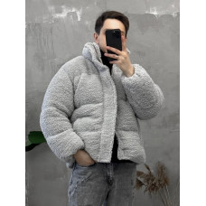 Зимова плюшева куртка oversize