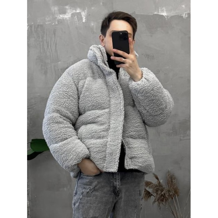 Зимова плюшева куртка oversize