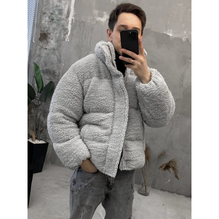 Зимова плюшева куртка oversize