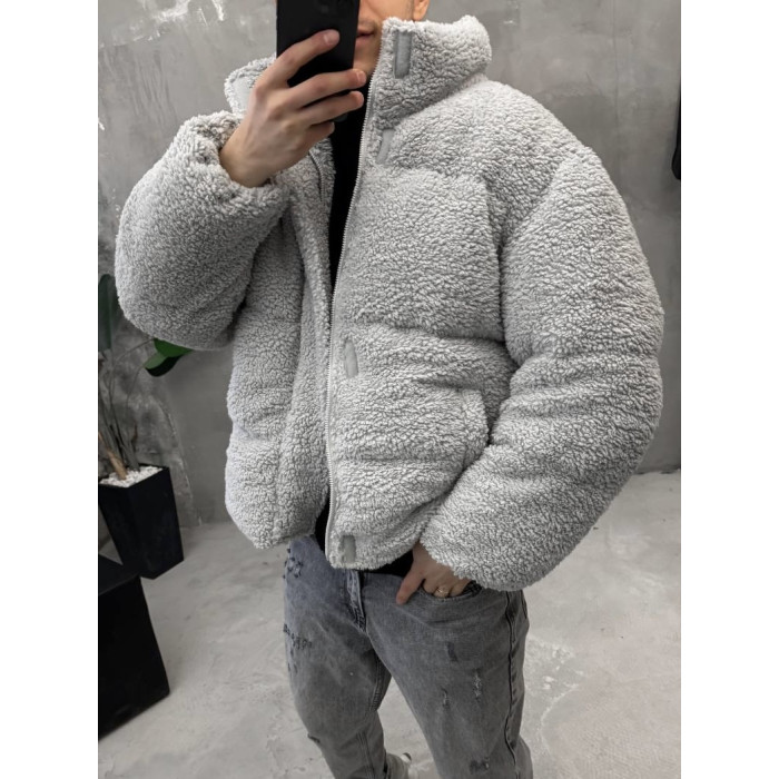 Зимова плюшева куртка oversize