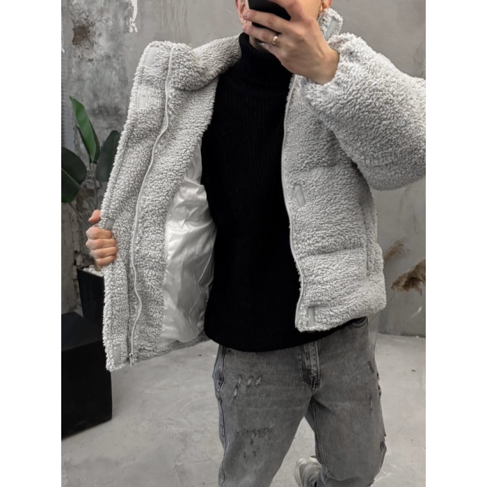 Зимова плюшева куртка oversize