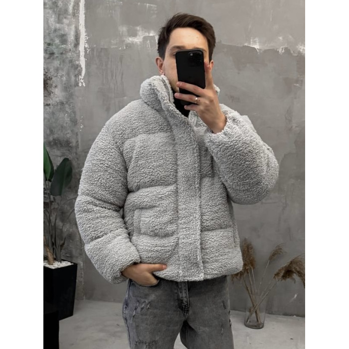 Зимова плюшева куртка oversize