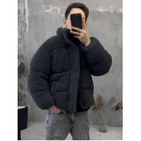 Зимова плюшева куртка oversize